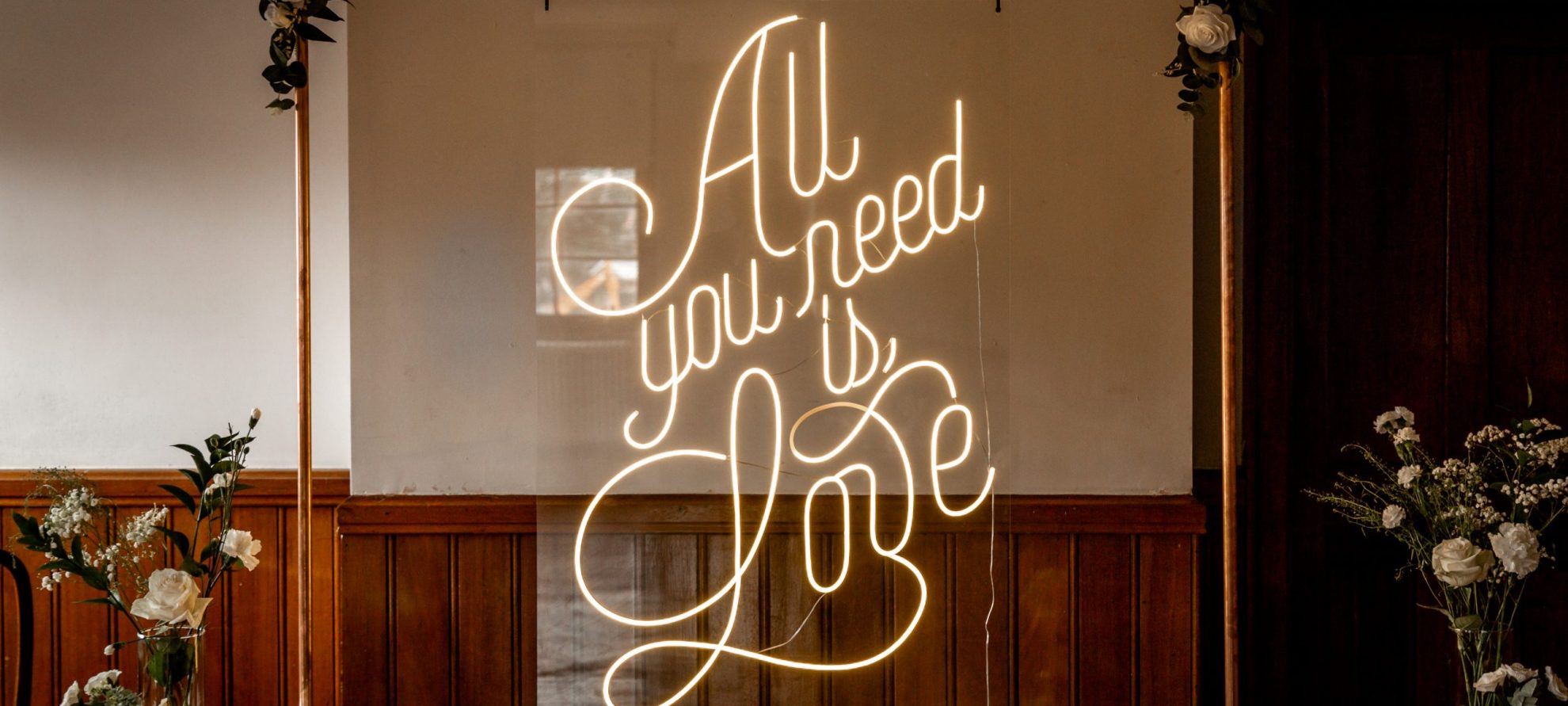 Isabelle Biggs Photography - "All you need is love" sign - Anne & Daniel