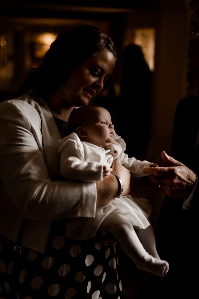 Candid photo of wedding guests at a micro wedding at The Cavendish Hotel