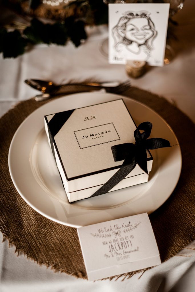 Detail photo of the decor at a micro wedding at The Cavendish Hotel
