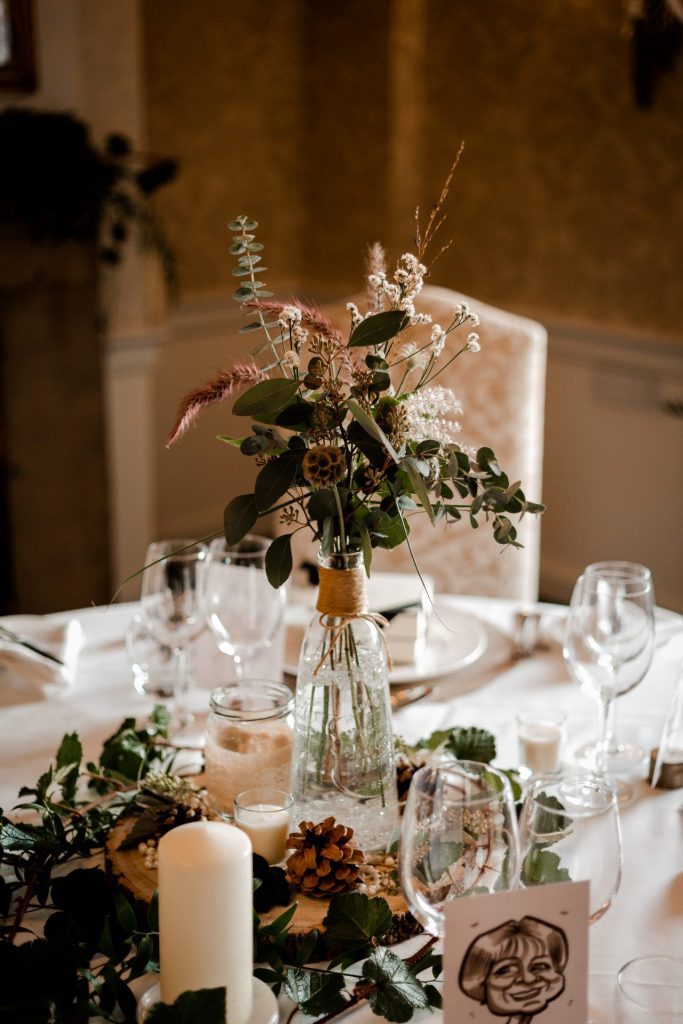 Detail photo of the decor at a micro wedding at The Cavendish Hotel