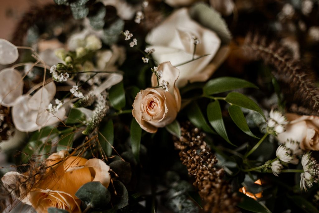 Detail photo of the decor at a micro wedding at The Cavendish Hotel