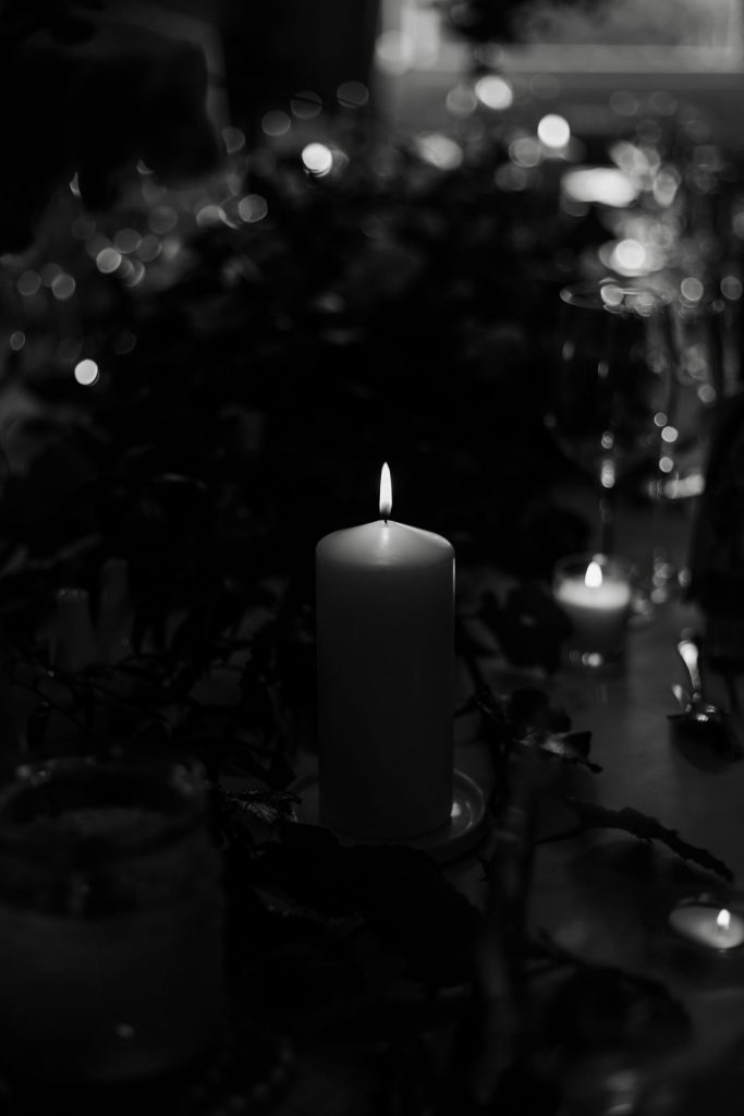 Detail photo of the decor at a micro wedding at The Cavendish Hotel